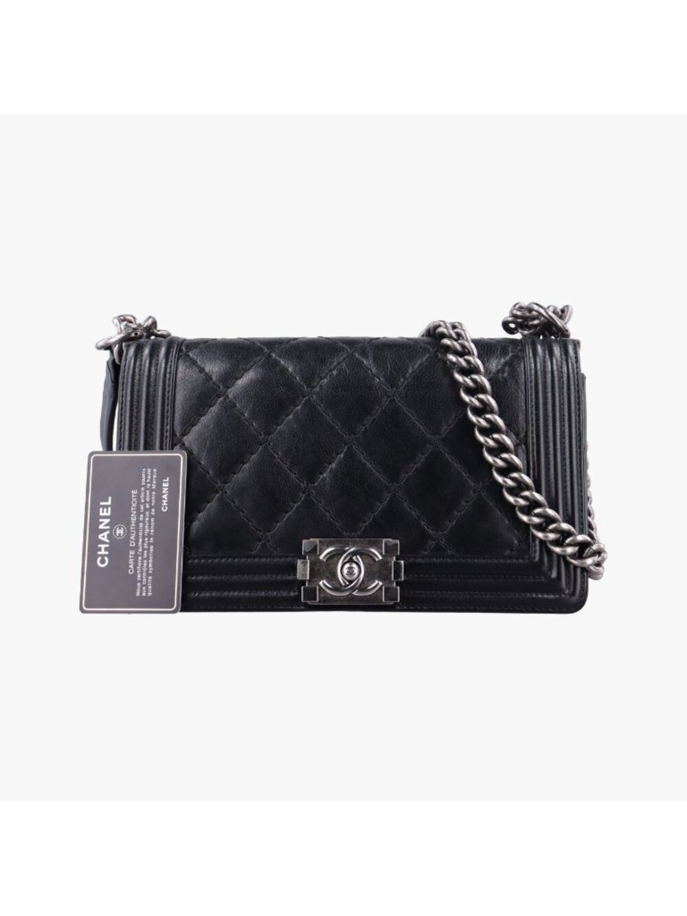 Chanel Boy Black Leather